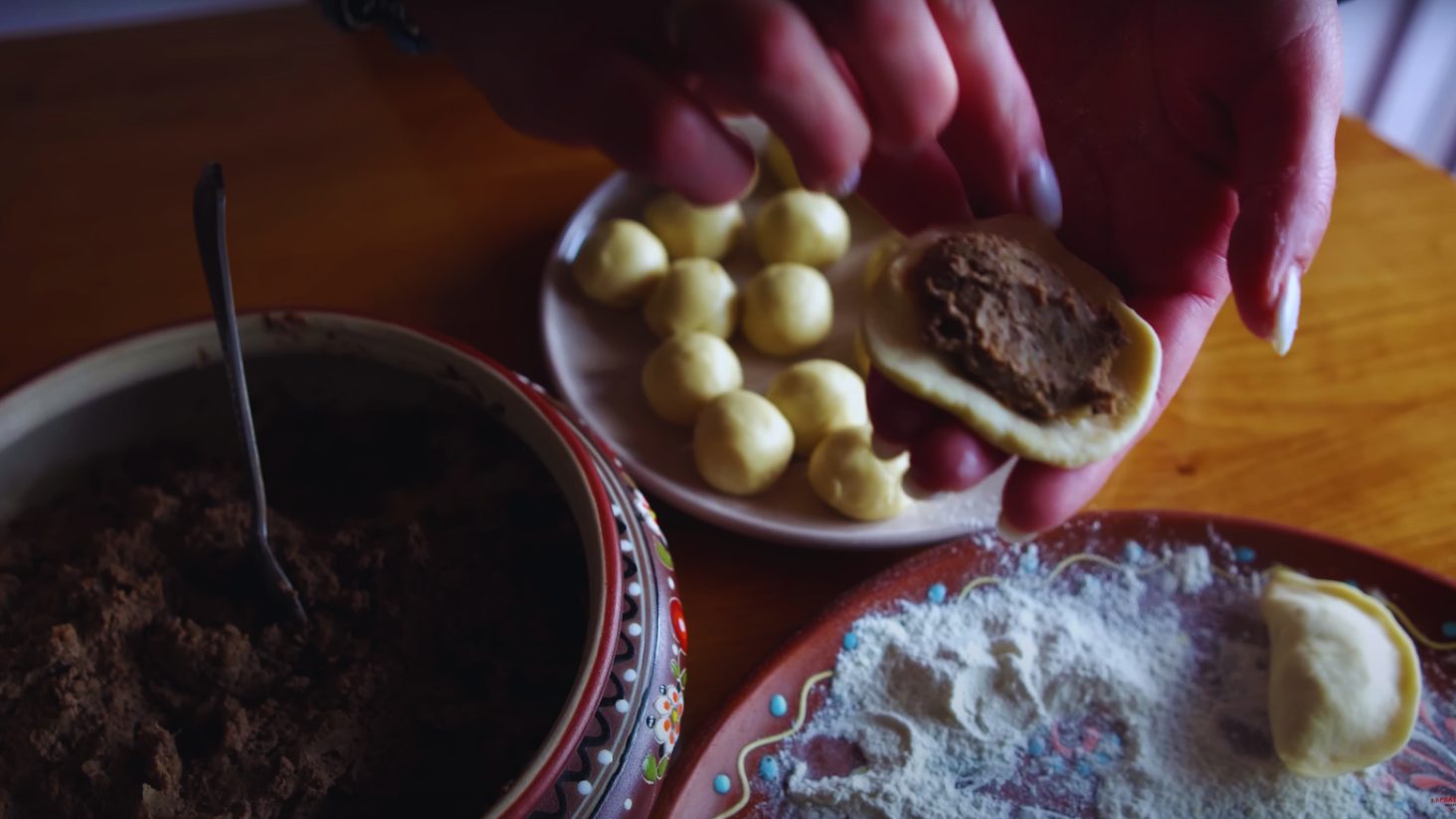 вареники з печінкою та цибулею
