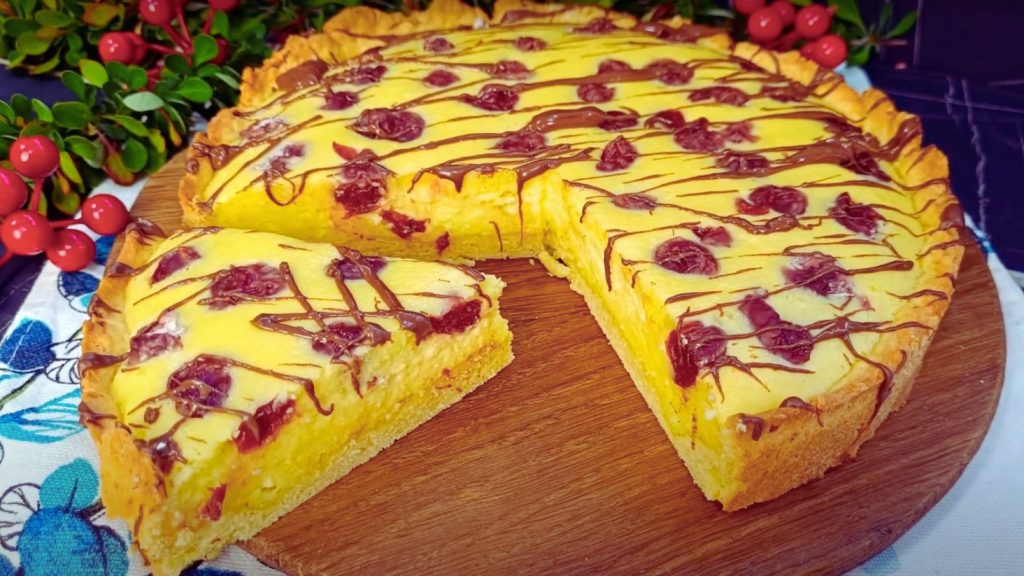 запіканка з сиром та вишнями