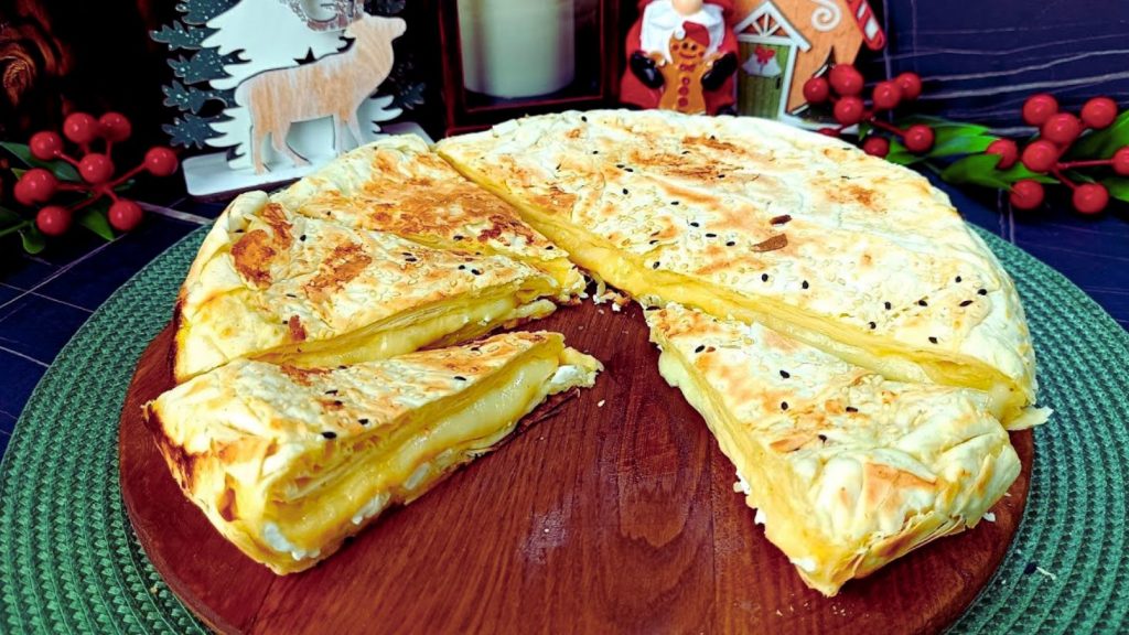 сирний пиріг на сковороді з тіста філо
