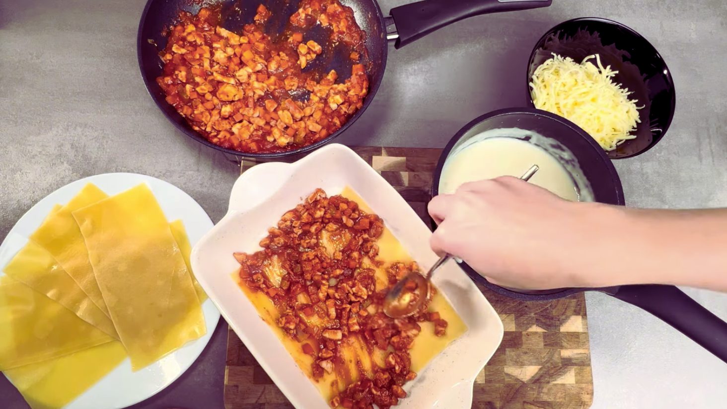 лазанья з курячим філе рецепт